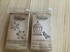 stanzschablonen   zwei  stück,gebraucht      Vogelkäfig,Schneeflocke ❄ 