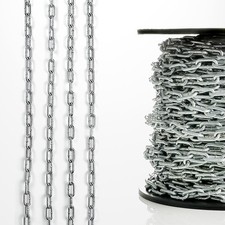 Meterware Stahlkette Eisenkette verzinkt kurzgliedrig langgliedrig 2-10mm Stahl