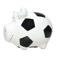 Sparschwein Fußball ca. 12,5x9 cm handgefertigt - lustiges Sparschwein