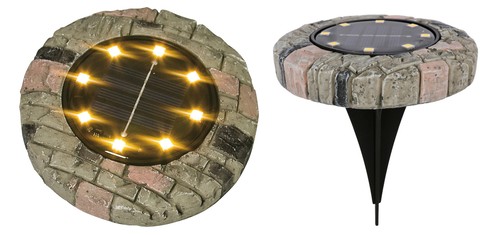 Led solarleuchte steinoptik - led,