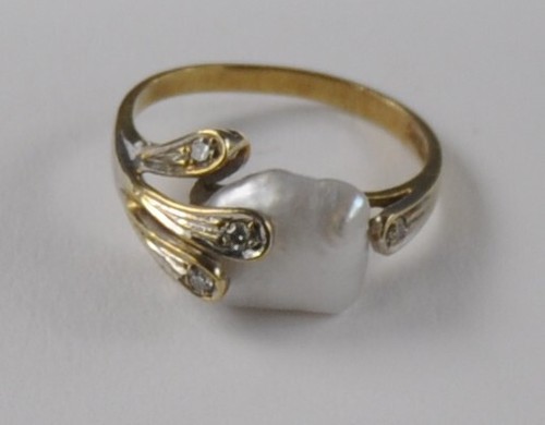 Barock perle ring - barock, x