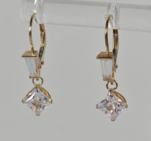 14kt gold ohrhänger - ohrhänger, cz