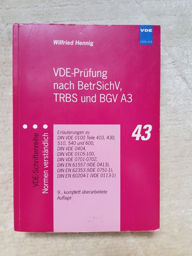 Vde prüfung nach betrsichv - nach,