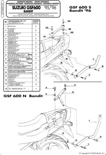Gepäckträger kappa suzuki - gepäckträger,