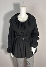 Jacke Damen Schwarz Schick Ausgefallen Elegant Gr. 8 S Lolita Mantel