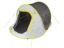 Rocktrail Pop-Up Zelt, 2 Personen (grau/gelb) - B-Ware neuwertig