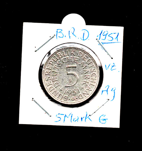 Münze brd mark 1951 - mark, g