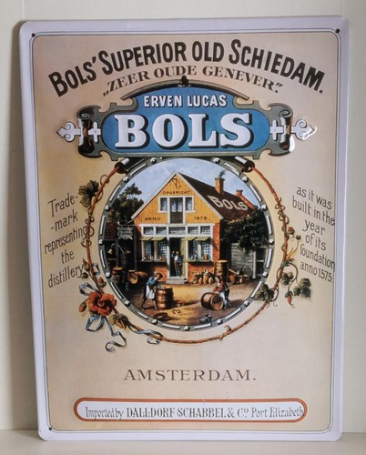 Bols amsterdam blechschild - bols,