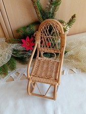 Größere Puppen Schaukelstuhl Rattan Spielzeug Möbel Puppenhaus Stuhl Sessel 