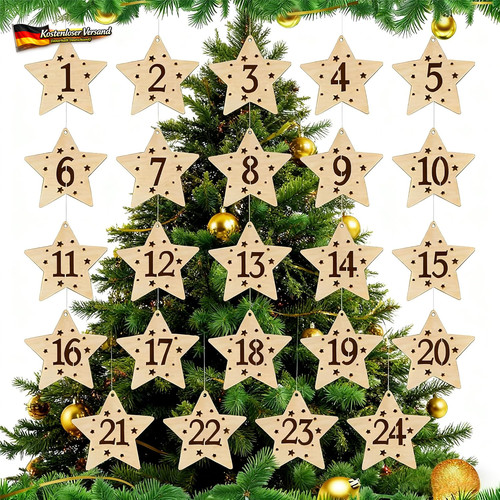 Holz-Adventskalenderzahlen