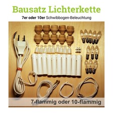 Bausatz Lichterkette 7 oder 10 Kerzen Schwibbogen Beleuchtung Elektrozubehör Set