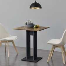 Küchentisch Lindesnes 65x65x78 cm Walnussoptik/Schwarz [en.casa]