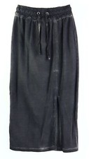 Rock mit Gummizug Gr. 38 Schwarz Damen-Skirt Freizeitrock RPW