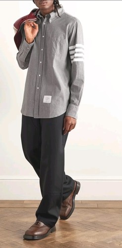 Thom browne hemd herren - browne, grau