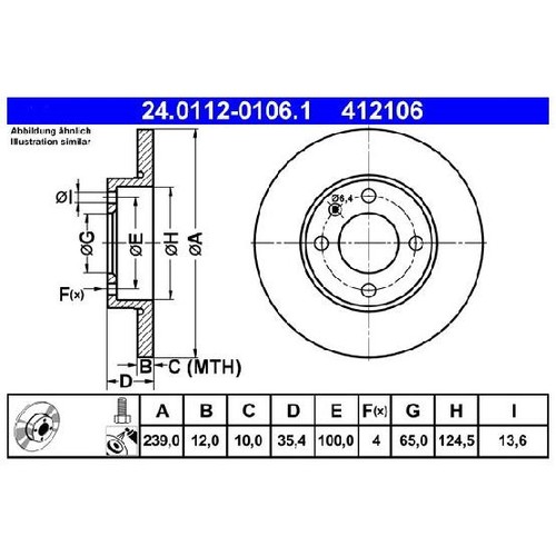 Bremsscheibe 26205319 vorne - 2x,