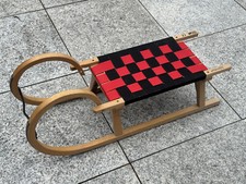 ALPEN GAUDI Snow Sports Hörner-Schlitten Hörner-Rodel, Holz, 94x36x34 cm, 4,3 kg