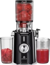 Linkchef Entsafter Slow Juicer Kaltpress-Entsafter BPA-Frei 1,2 L 200 W Schwarz