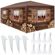 Pavillon Almhütte, wasserdicht, UV-beständig Pavillon braun B-Ware