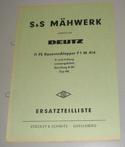 Ersatzteilliste s mähwerk - s,