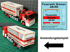 Mickon DH0010 Decals für Herpa 091305 MB Actros WLF Feuerwehr Bremen 1:87 H0