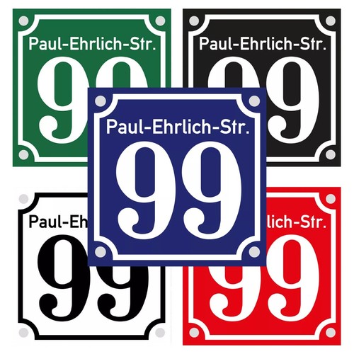 Hausnummernschild emaille - hausnummernschild,
