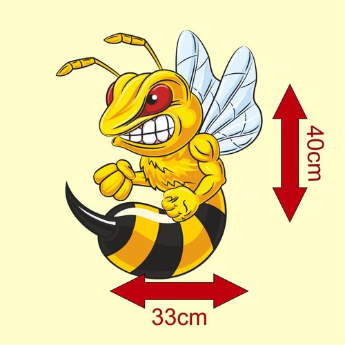Aufkleber böse biene - böse, biene,