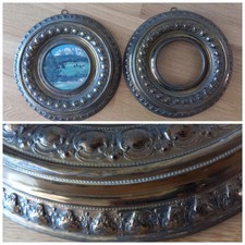 2 Antike Bilderrahmen Metall