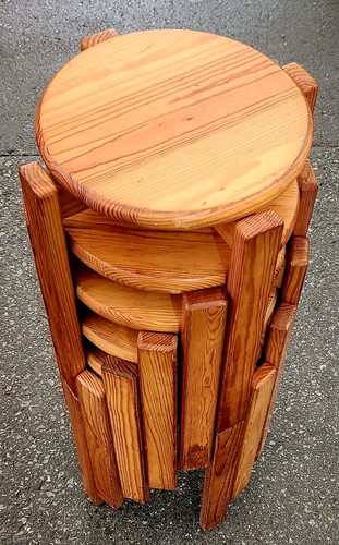 60er vintage stapelhocker - vintage,