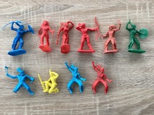 Figuren Konvolut ELASTOLIN WILDWEST 10 unbemalte INDIANER WP 8 cm J-Serie