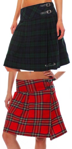 Damen kilt black watch bzw - black,