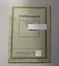 NSU 201 ZDB Original FAHRZEUGBRIEF
