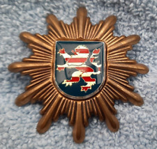 MÜTZENSTERN 1980er Polizei HESSEN Abzeichen MützenAbzeichen Badge WIESBADEN Ffm