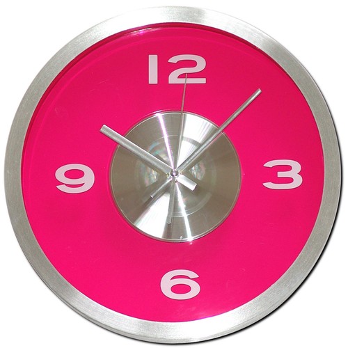 Wanduhr transparent fuchsia - transparent,