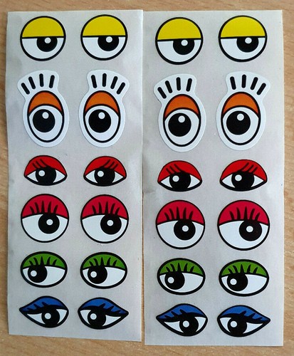 Stickerbogen lustige augen - stickerbogen,