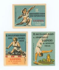 Streichholzetiketten/ Matchbox Label - DDR, Riesa, 2. Deutsches Sportfest, 1956