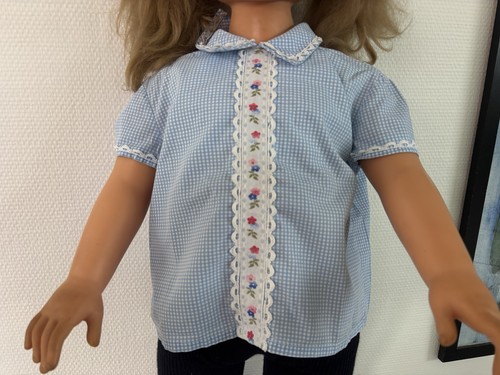 Alte bluse kariert mit - bluse,