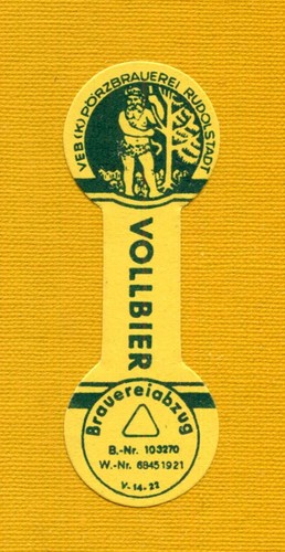 Altes ddr bieretikett - altes,