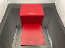 CARTIER UHRENBOX ROT ORIGINAL MIT DOKUMENTENMAPPE