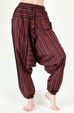 Gestreifte Haremshosen aus Nepal Einheitsgröße 8 Farben Aladinhose Handarbeit 