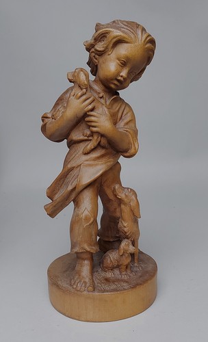 Vintage holz figur junge bube - holz,