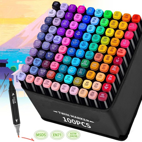 100 farben marker stifte - marker,