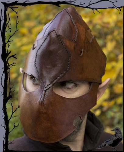 Mittelalter larp lederhelm - lederhelm,