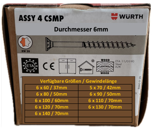 Würth schrauben assy csmp - csmp, 4