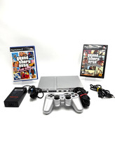 Sony PlayStation 2 Slim SCPH-77004 Silber inklusive Controller und GTA Spiele