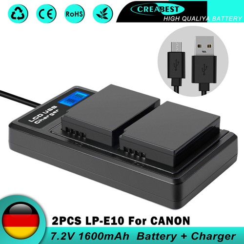 E10 akku ladegerät - lp-e10, +