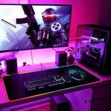 RGB Bunte LED Beleuchtung Gaming Matte Spiele XXL Mouse Pad für PC 80X30CM
