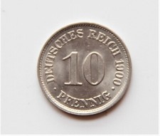 10 Pfennig 1900 A ,schöner stempelglanz ,Prachtstück