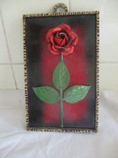 Stahlguss Bild mit Metall Rose