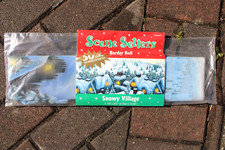 großes wand bild weihnachten folie motiv verschneites dorf schnee landschaft