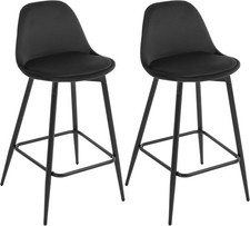 2x Barhocker Barstuhl Tresenhocker Sessel Spanplatte modern Grau K04bh-2